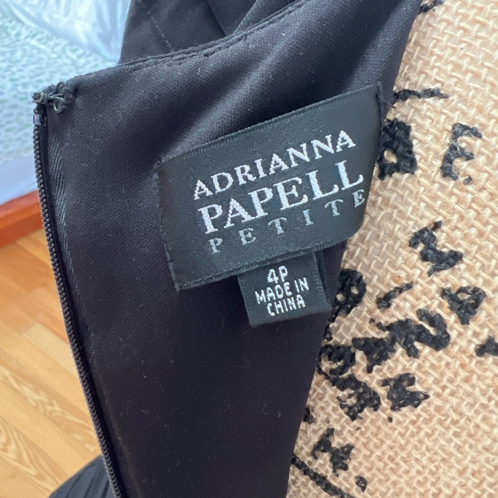 Adrianna Papell black dress, size 4P - Picture 4 of 4